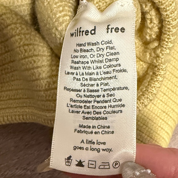 Wilfred Yellow Cropped Sweater - Picture 3 of 6